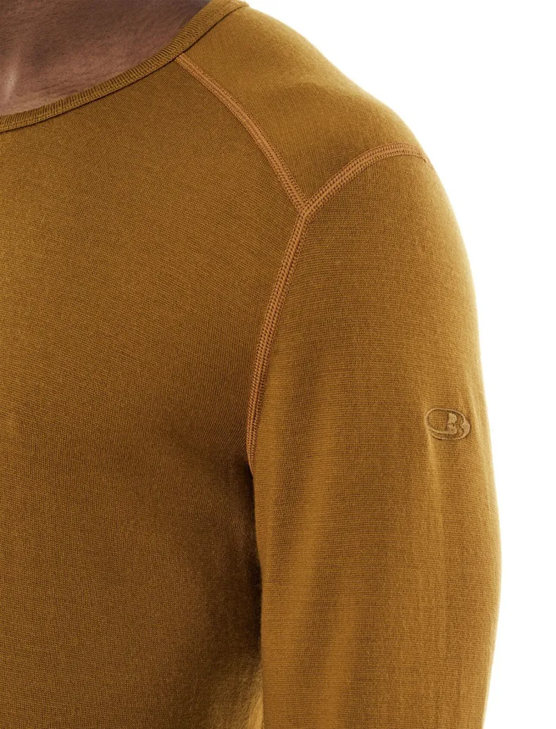 Icebreaker Mens 260 Tech Long Sleeve Crewe Curry-5